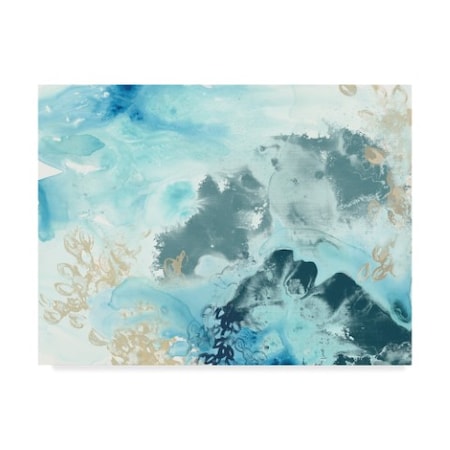 June Erica Vess 'Aqua Wave Form I' Canvas Art,24x32